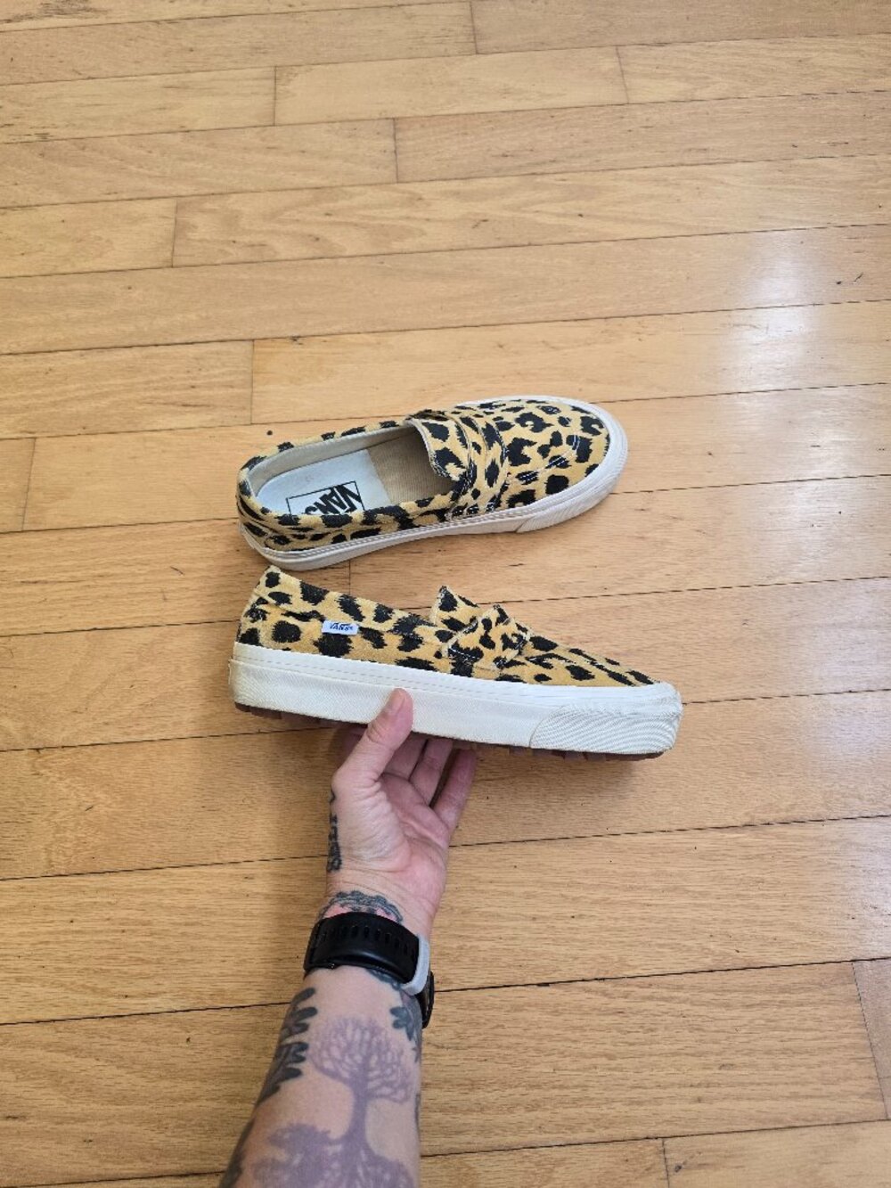 Vans | Style 53 Leopard Print Platform Penny Loafer Sneakers | WMS 8